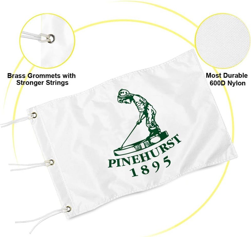 2BUT Pinehurst Golf Club Golf Pin PGA Flag Practic Putting Green Golf Flag For Backyard Garden Double-Sewn 600D Nylon Miniature Pin Flag (A 20"X13" Grommet) - Image 3